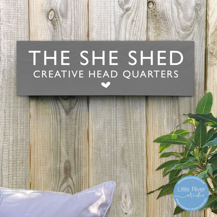 'The She Shed' Wooden Sign