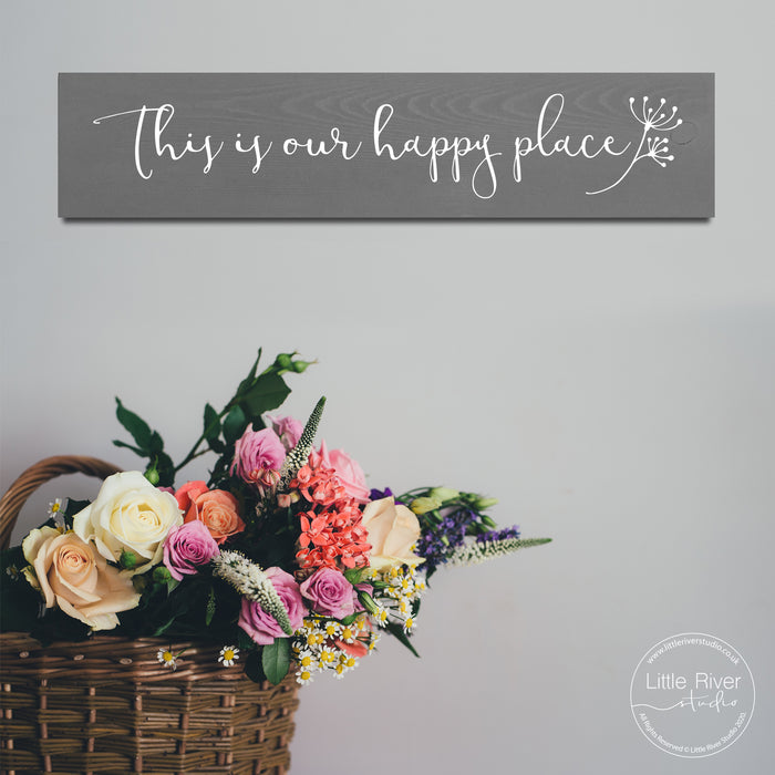 Happy Place Wooden Sign