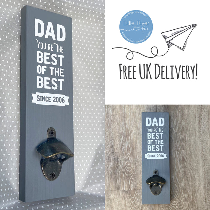 Personalised Sign Bottle Opener for Dad