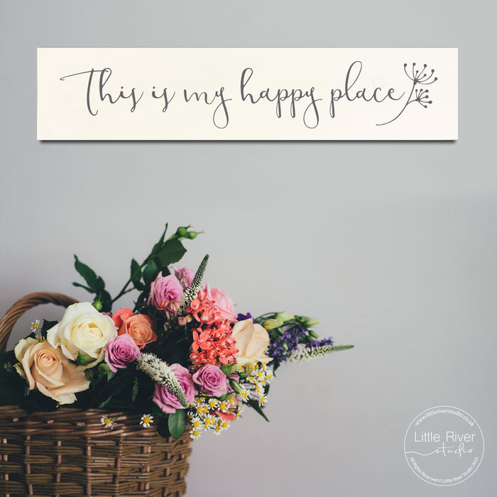 Happy Place Wooden Sign