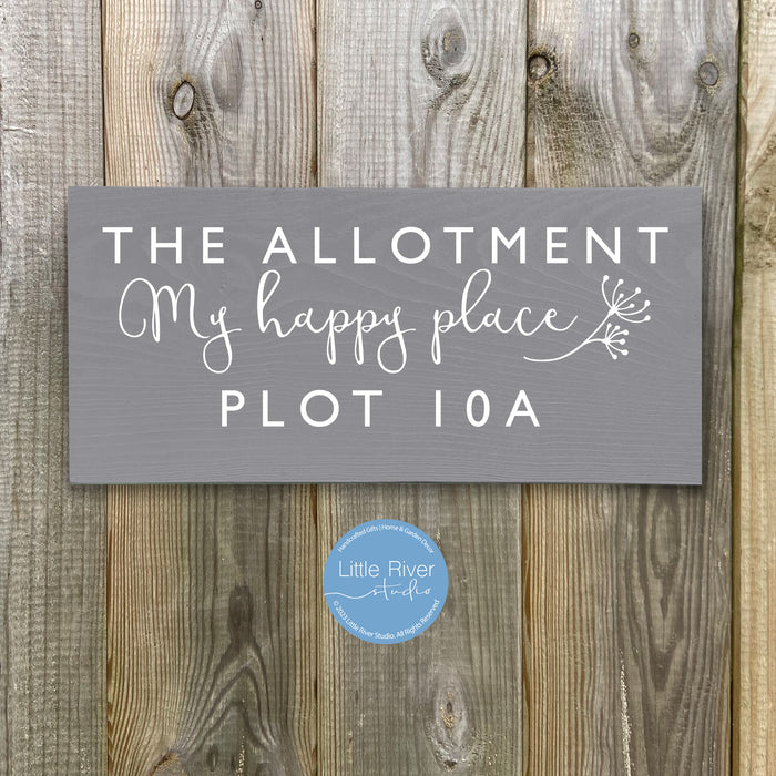 Personalised Alllotment Plot Wooden Sign