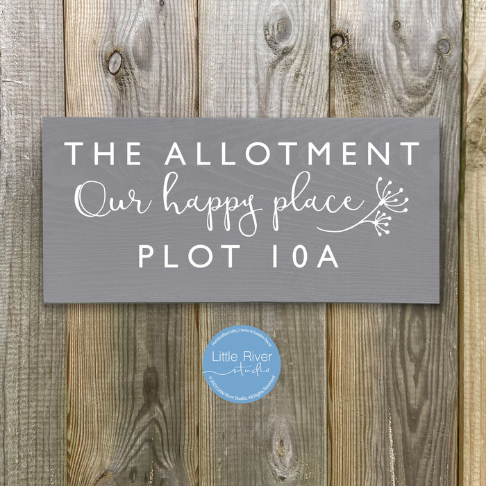 Personalised Alllotment Plot Wooden Sign