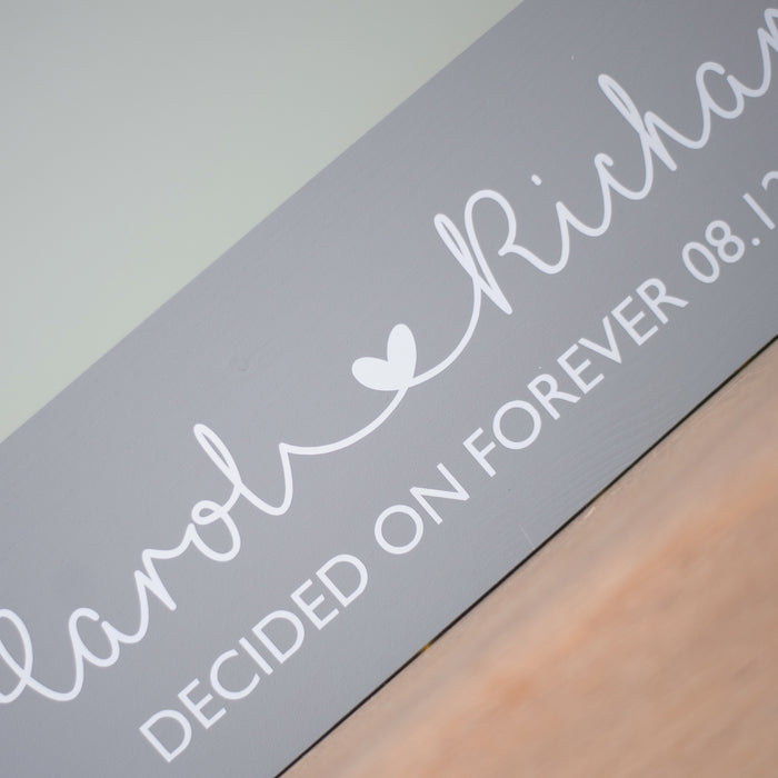 Personalised Wedding and Anniversary Wooden Sign