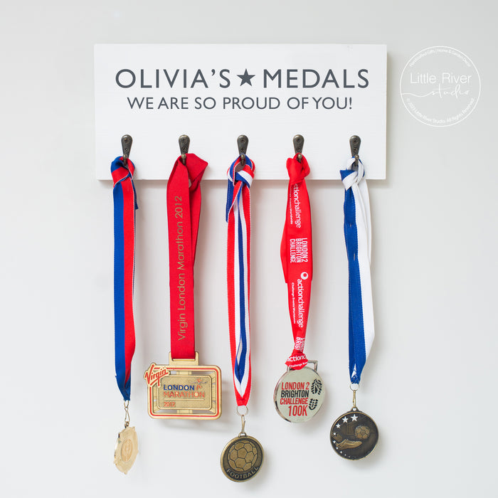 Personalised Medal Display Holder Solid Wood